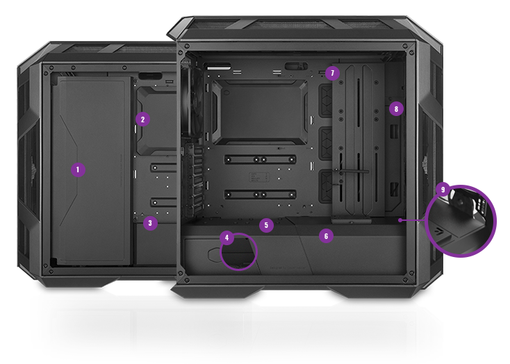 200mmアドレサブルRGBファン標準搭載 ミドルタワーケース「MasterCase